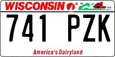 WI license plate 741PZK