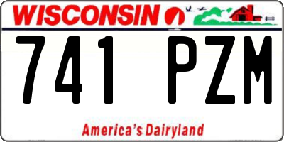 WI license plate 741PZM