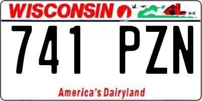 WI license plate 741PZN