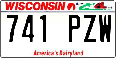 WI license plate 741PZW