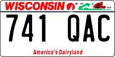 WI license plate 741QAC
