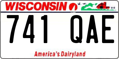 WI license plate 741QAE