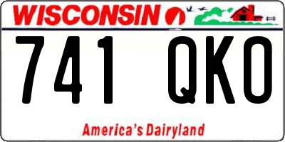 WI license plate 741QKO