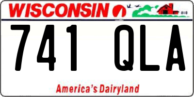 WI license plate 741QLA