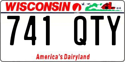 WI license plate 741QTY