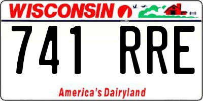 WI license plate 741RRE