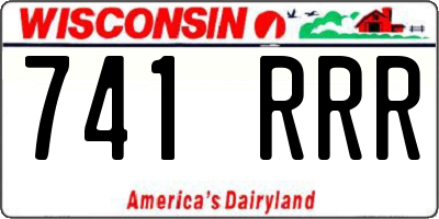 WI license plate 741RRR