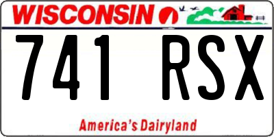 WI license plate 741RSX