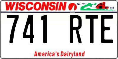 WI license plate 741RTE