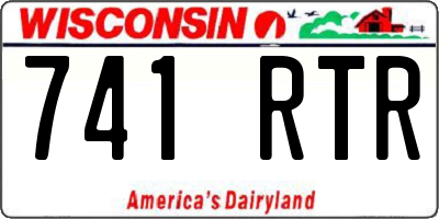 WI license plate 741RTR