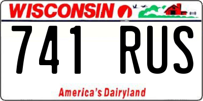 WI license plate 741RUS