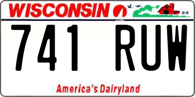 WI license plate 741RUW