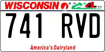 WI license plate 741RVD