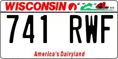 WI license plate 741RWF