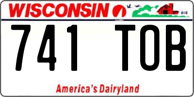 WI license plate 741TOB