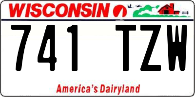 WI license plate 741TZW