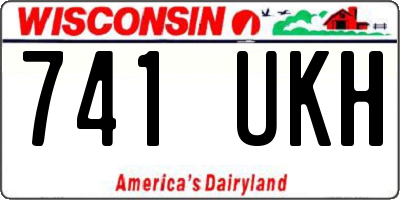 WI license plate 741UKH