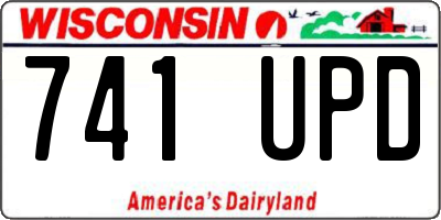 WI license plate 741UPD