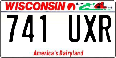 WI license plate 741UXR