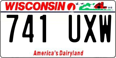 WI license plate 741UXW