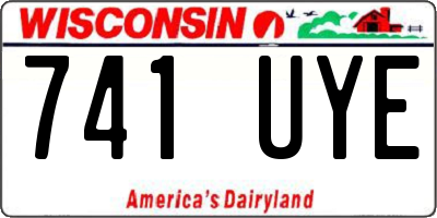 WI license plate 741UYE