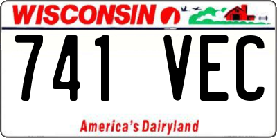 WI license plate 741VEC