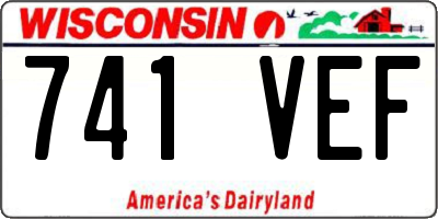 WI license plate 741VEF