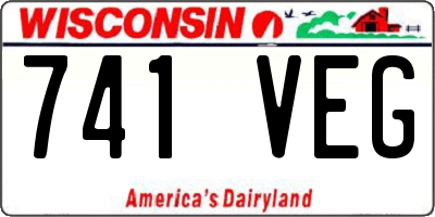 WI license plate 741VEG