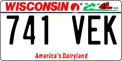 WI license plate 741VEK