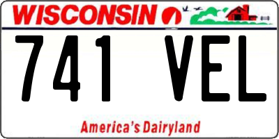 WI license plate 741VEL
