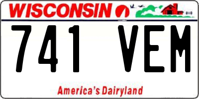 WI license plate 741VEM