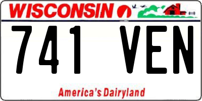 WI license plate 741VEN