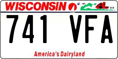 WI license plate 741VFA