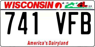 WI license plate 741VFB