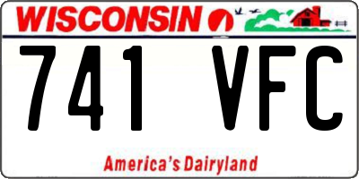 WI license plate 741VFC