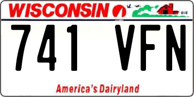 WI license plate 741VFN