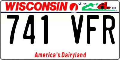WI license plate 741VFR