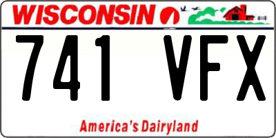 WI license plate 741VFX