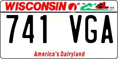 WI license plate 741VGA