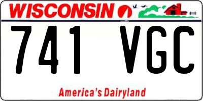 WI license plate 741VGC