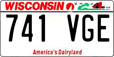 WI license plate 741VGE