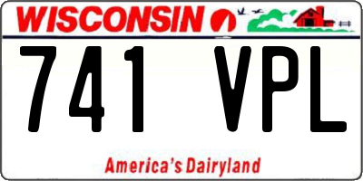 WI license plate 741VPL