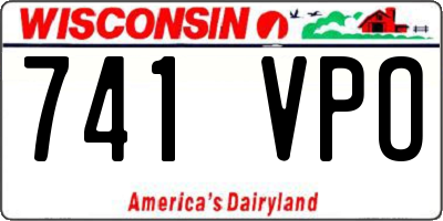 WI license plate 741VPO