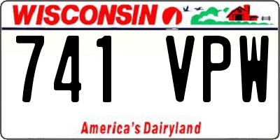 WI license plate 741VPW