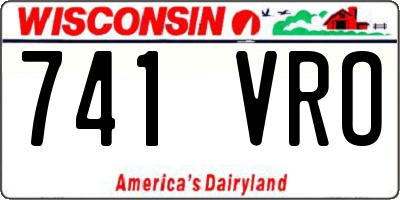 WI license plate 741VRO