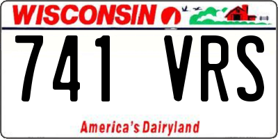 WI license plate 741VRS