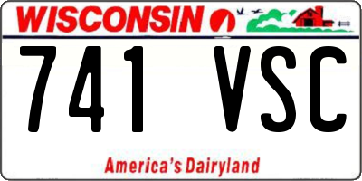 WI license plate 741VSC
