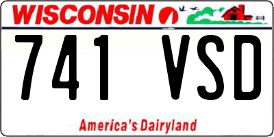 WI license plate 741VSD