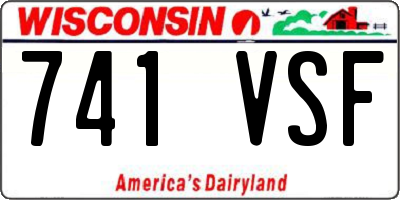 WI license plate 741VSF