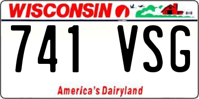 WI license plate 741VSG